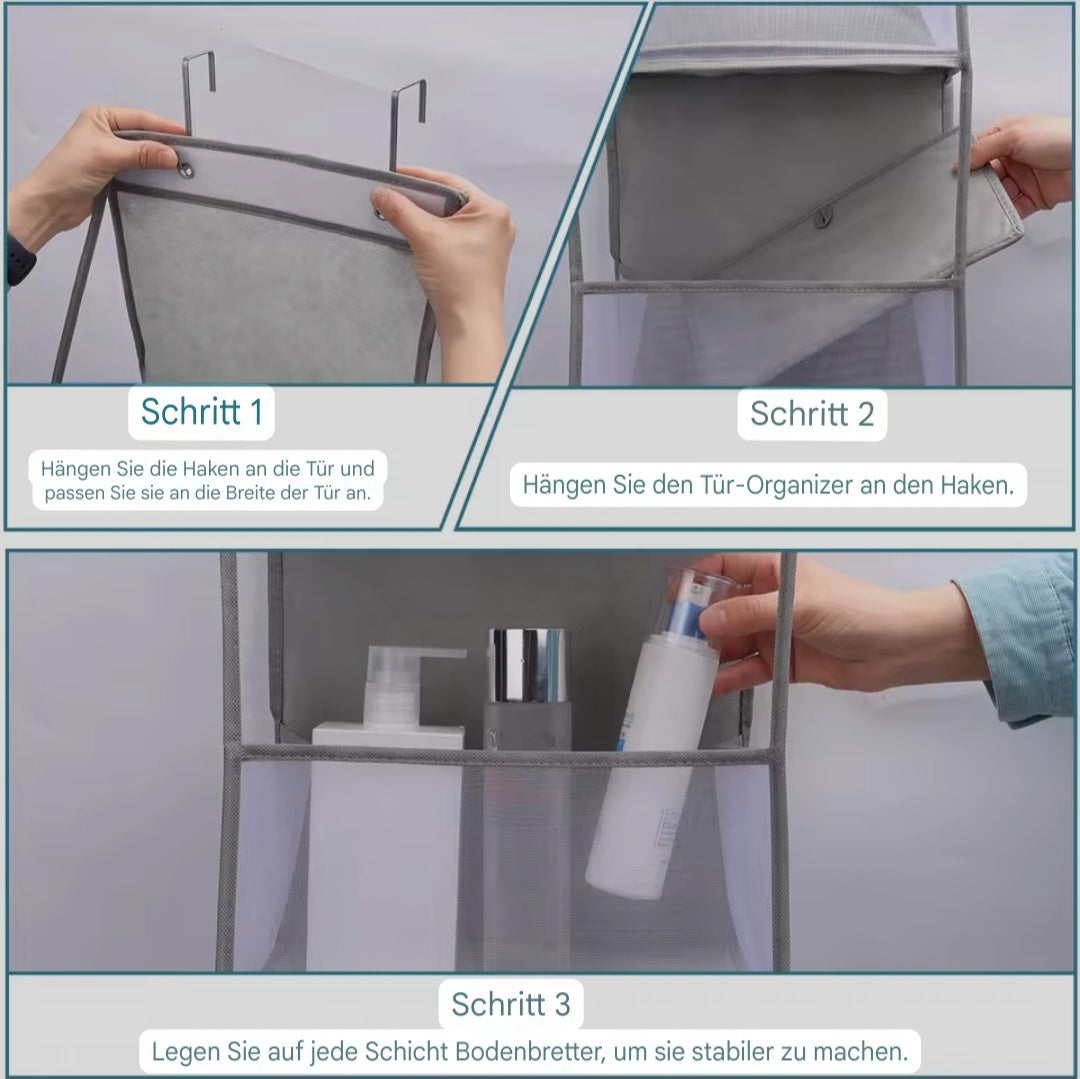 Tür-Hängeorganizer mit Fächern – Extra Stauraum für Bad, Flur & Schlafzimmer