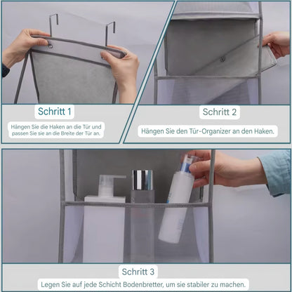 Tür-Hängeorganizer mit Fächern – Extra Stauraum für Bad, Flur & Schlafzimmer
