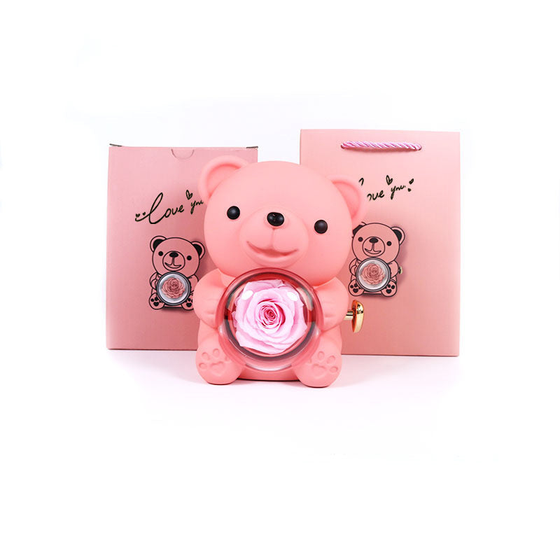 Paradelle® Rosen-Teddybär mit Halskette & Geschenkbox